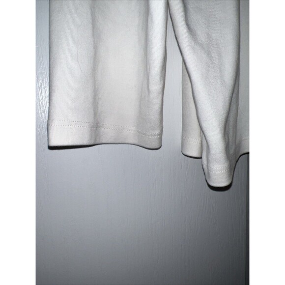 Chico's Womens Ivory Long Sleeve V-Neck T-Shirt Blouse Sz 4 XXL Stretch Sparkle - Picture 3 of 11